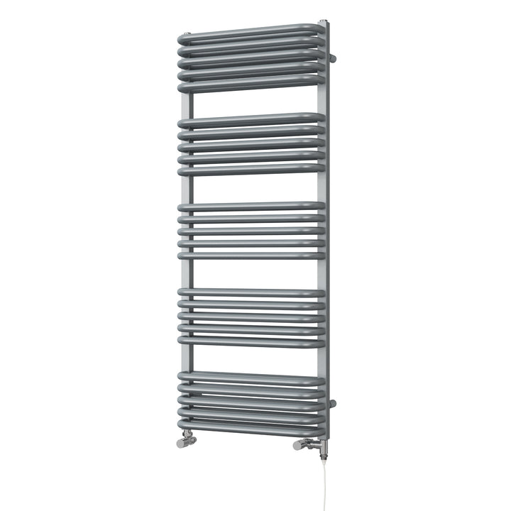Crossmoor - Silver Dual Fuel Towel Rail H1269mm x W500mm Standard