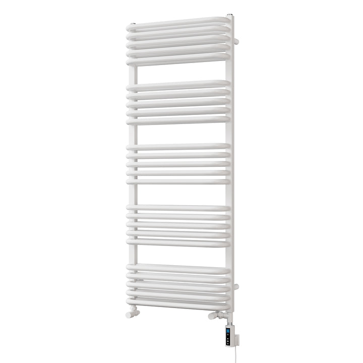 Crossmoor - White Dual Fuel Towel Rail H1269mm x W500mm Thermostatic WIFI