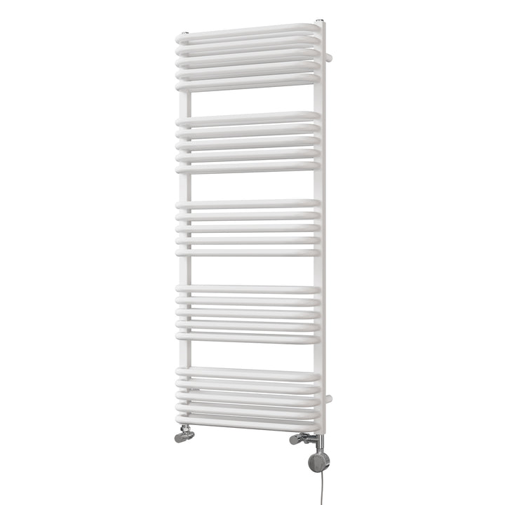 Crossmoor - White Dual Fuel Towel Rail H1269mm x W500mm Thermostatic