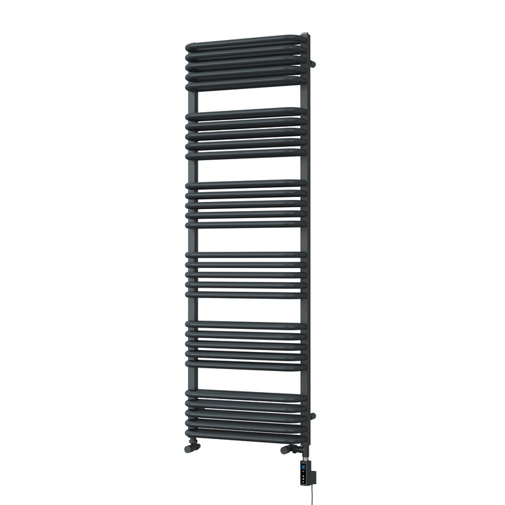 Crossmoor - Anthracite Dual Fuel Towel Rail H1533mm x W500mm Thermostatic WIFI