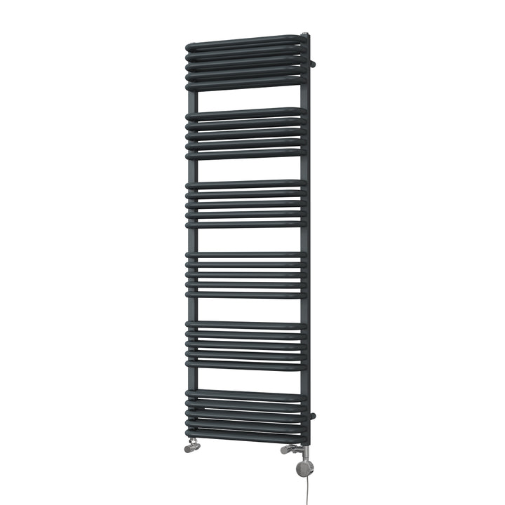 Crossmoor - Anthracite Dual Fuel Towel Rail H1533mm x W500mm Thermostatic