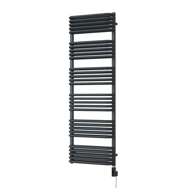 Crossmoor Anthracite Electric Towel Rail 1533mm x 500mm – 1200W Thermostatic WiFi Controlled Bathroom Radiator