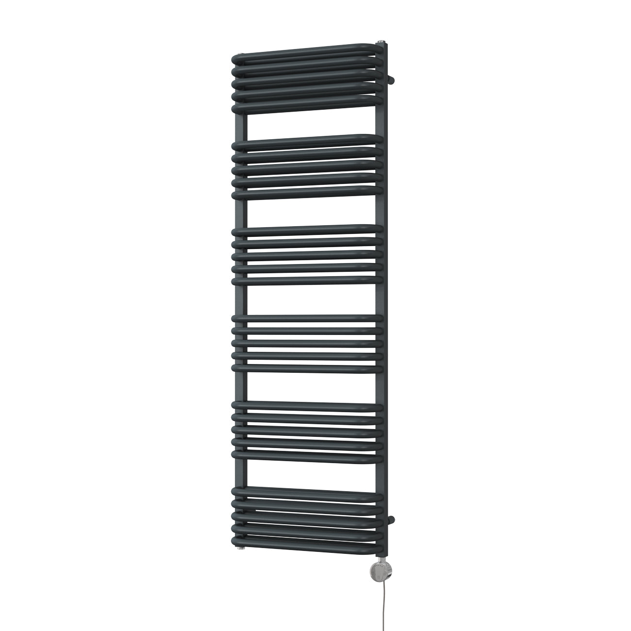 Crossmoor - Anthracite Electric Towel Rail H1533mm x W500mm 1200w Thermostatic