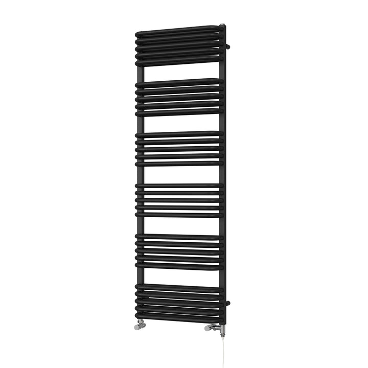 Crossmoor - Black Dual Fuel Towel Rail H1533mm x W500mm Standard