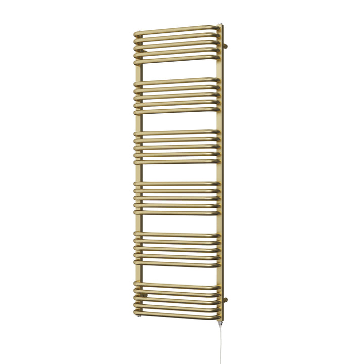 Crossmoor - Brushed Brass Electric Towel Rail H1533mm x W500mm 600w Standard