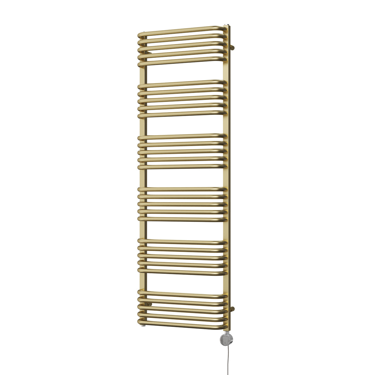 Crossmoor - Brushed Brass Electric Towel Rail H1533mm x W500mm 800w Thermostatic