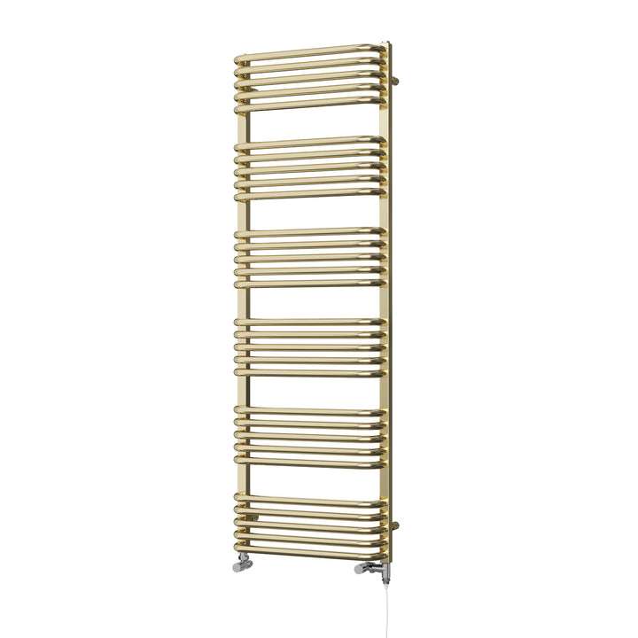 Crossmoor - Polished Gold Dual Fuel Towel Rail H1533mm x W500mm Standard