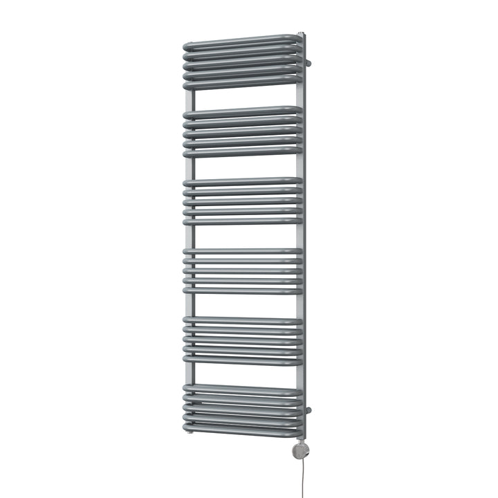 Crossmoor - Silver Electric Towel Rail H1533mm x W500mm 1200w Thermostatic
