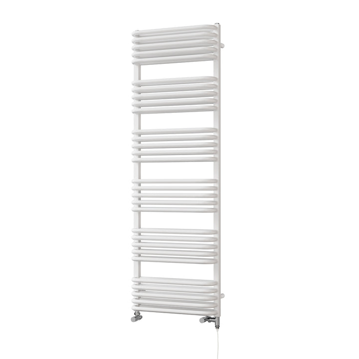 Crossmoor - White Dual Fuel Towel Rail H1533mm x W500mm Standard