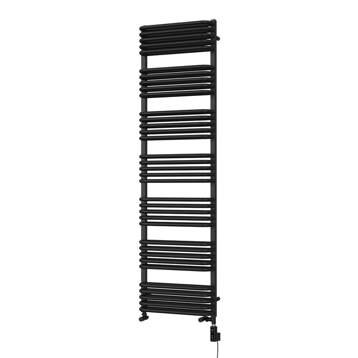 Crossmoor - Black Dual Fuel Towel Rail H1800mm x W500mm Thermostatic WIFI
