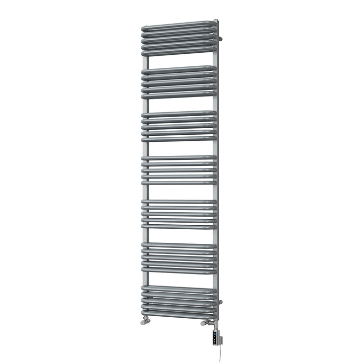 Crossmoor - Silver Dual Fuel Towel Rail H1800mm x W500mm Thermostatic WIFI