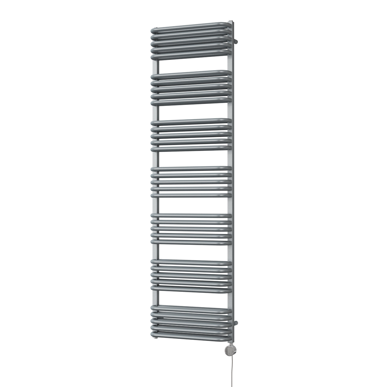 Crossmoor - Silver Electric Towel Rail H1800mm x W500mm 1200w Thermostatic