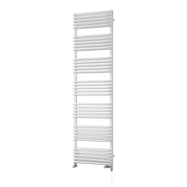 Crossmoor - White Dual Fuel Towel Rail H1800mm x W500mm Standard