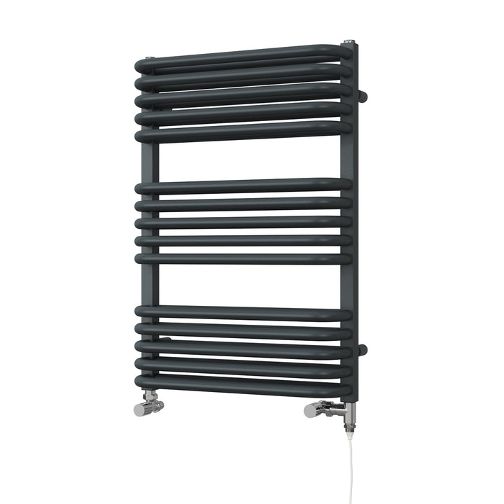 Crossmoor - Anthracite Dual Fuel Towel Rail H736mm x W500mm Standard