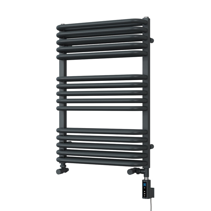 Crossmoor - Anthracite Dual Fuel Towel Rail H736mm x W500mm Thermostatic WIFI