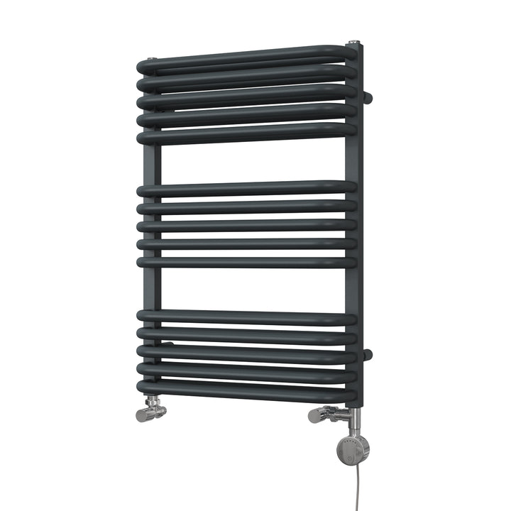 Crossmoor - Anthracite Dual Fuel Towel Rail H736mm x W500mm Thermostatic