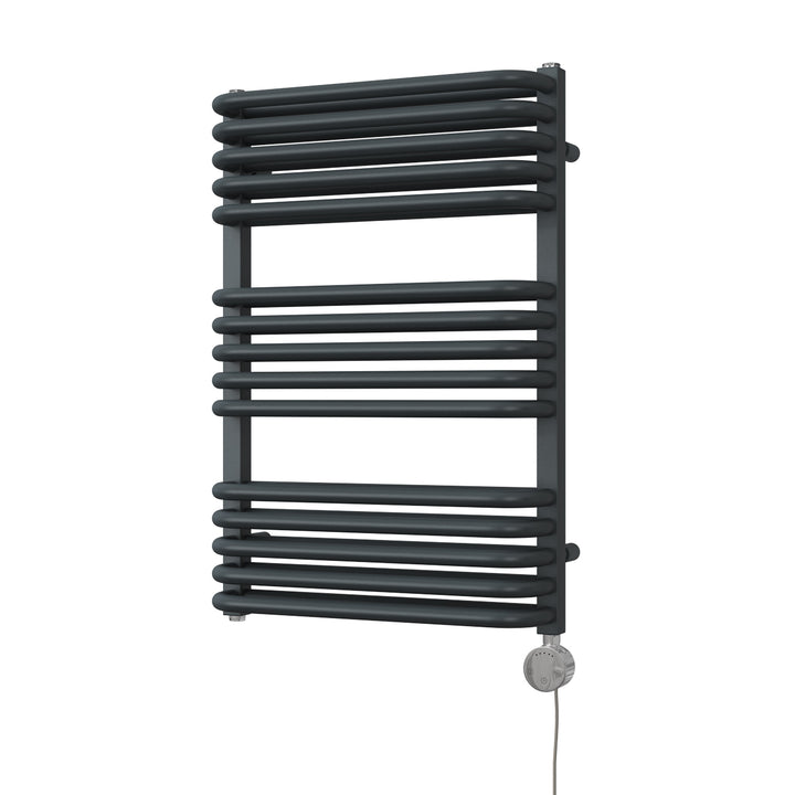 Crossmoor - Anthracite Electric Towel Rail H736mm x W500mm 600w Thermostatic