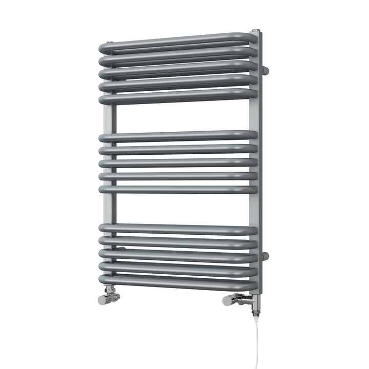 Crossmoor - Silver Dual Fuel Towel Rail H736mm x W500mm Standard