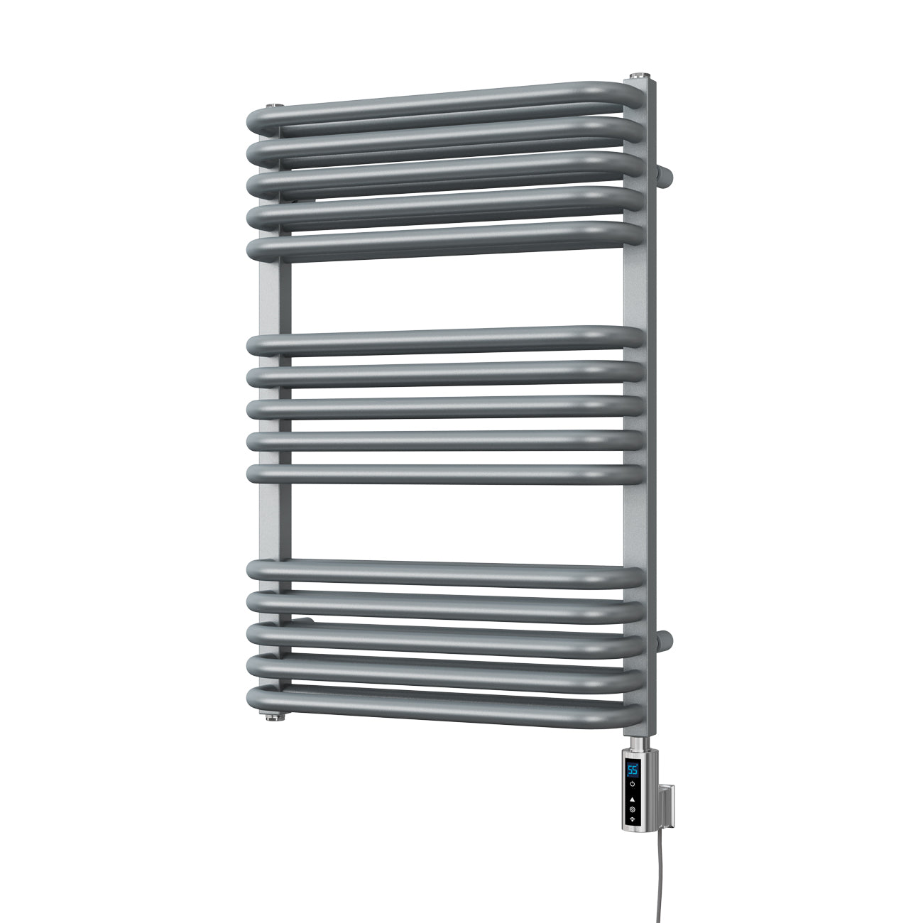Crossmoor - Silver Electric Towel Rail H736mm x W500mm 600w Thermostatic WIFI