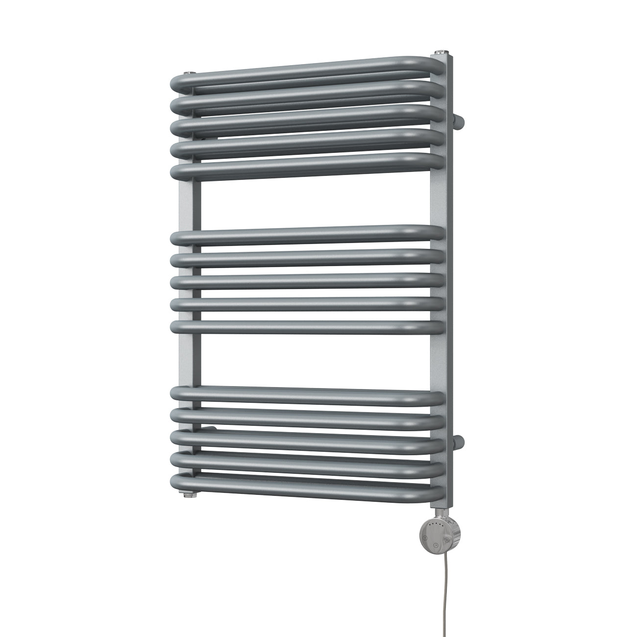 Crossmoor - Silver Electric Towel Rail H736mm x W500mm 600w Thermostatic