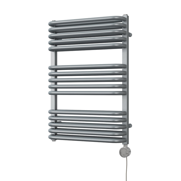 Crossmoor - Silver Electric Towel Rail H736mm x W500mm 600w Thermostatic