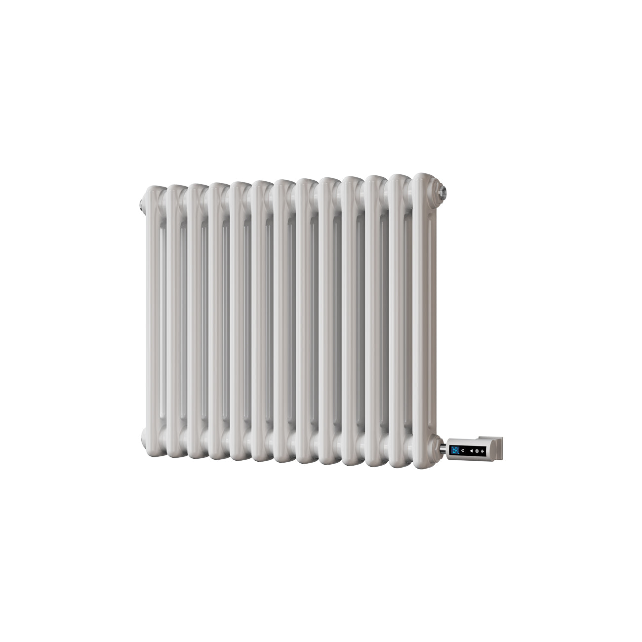 Alpha - White Column Electric Radiator H500mm x W592mm 2 Column 500w Thermostatic WIFI