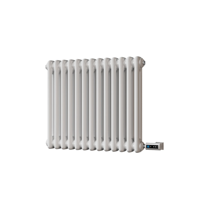 Alpha - White Column Electric Radiator H500mm x W592mm 2 Column 500w Thermostatic WIFI