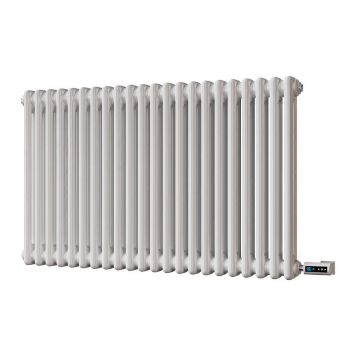 Alpha - White Column Electric Radiator H600mm x W988mm 2 Column 900w Thermostatic WIFI