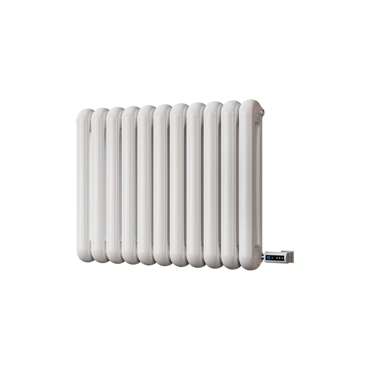 Sherwood - White Round Top Column Electric Radiator H600mm x W785mm 2 Column 600w Thermostatic WIFI