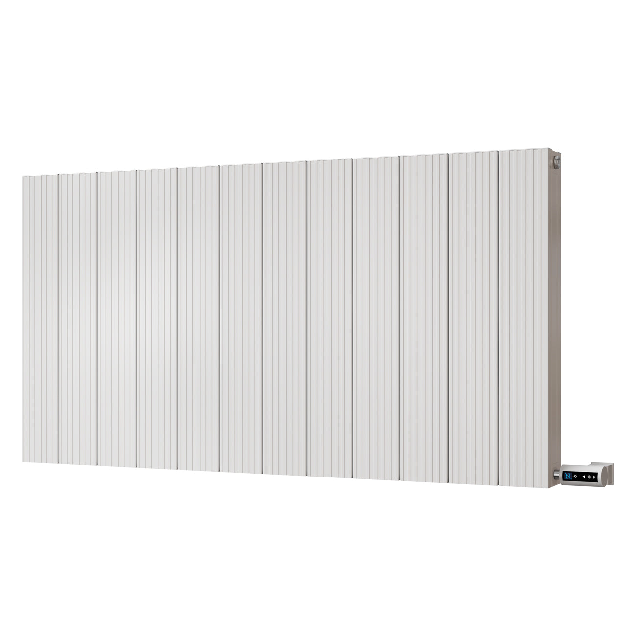 Thetford - White Horizontal Electric Radiator Double Panel H600mm x W1124mm Grooved 1200w Thermostatic WIFI