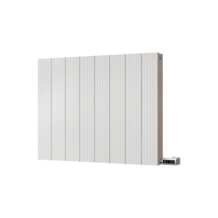 Thetford - White Horizontal Electric Radiator Double Panel H600mm x W748mm Grooved 600w Thermostatic WIFI