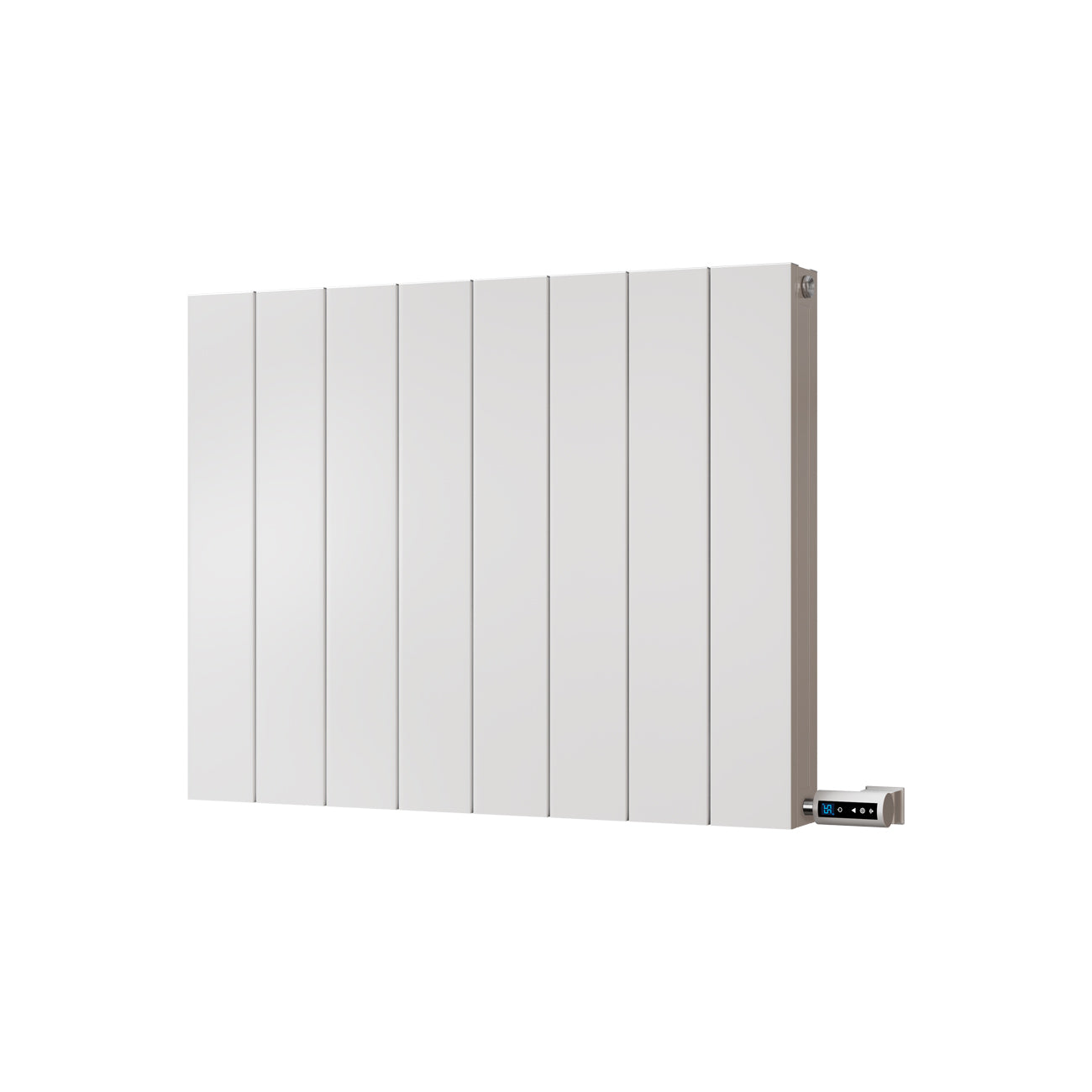 Thetford - White Horizontal Electric Radiator Double Panel H600mm x W748mm Smooth 600w Thermostatic WIFI