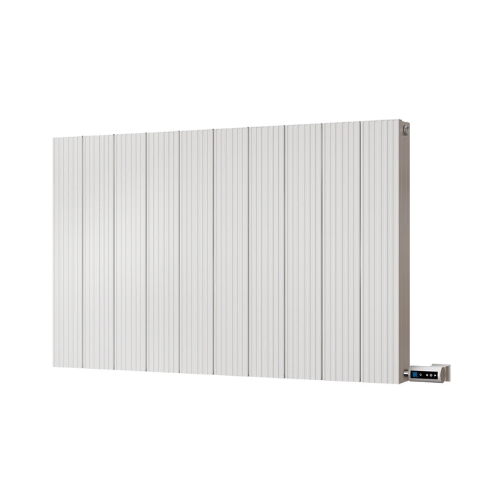 Thetford - White Horizontal Electric Radiator Double Panel H600mm x W936mm Grooved 900w Thermostatic WIFI