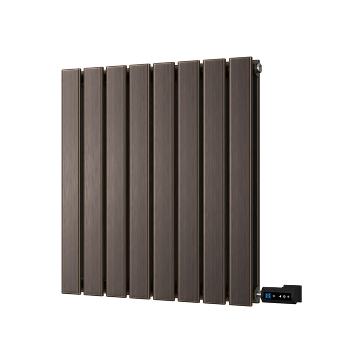 Typhoon - Black Copper Horizontal Electric Radiator H600mm x W544mm Double Panel 500w Thermostatic WIFI