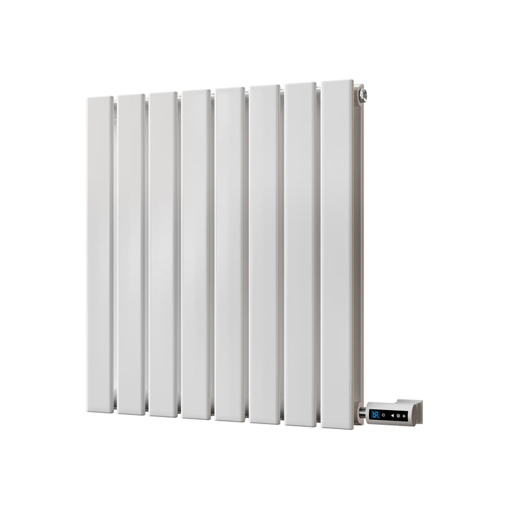 Typhoon - White Horizontal Electric Radiator H600mm x W544mm Double Panel 500w Thermostatic WIFI