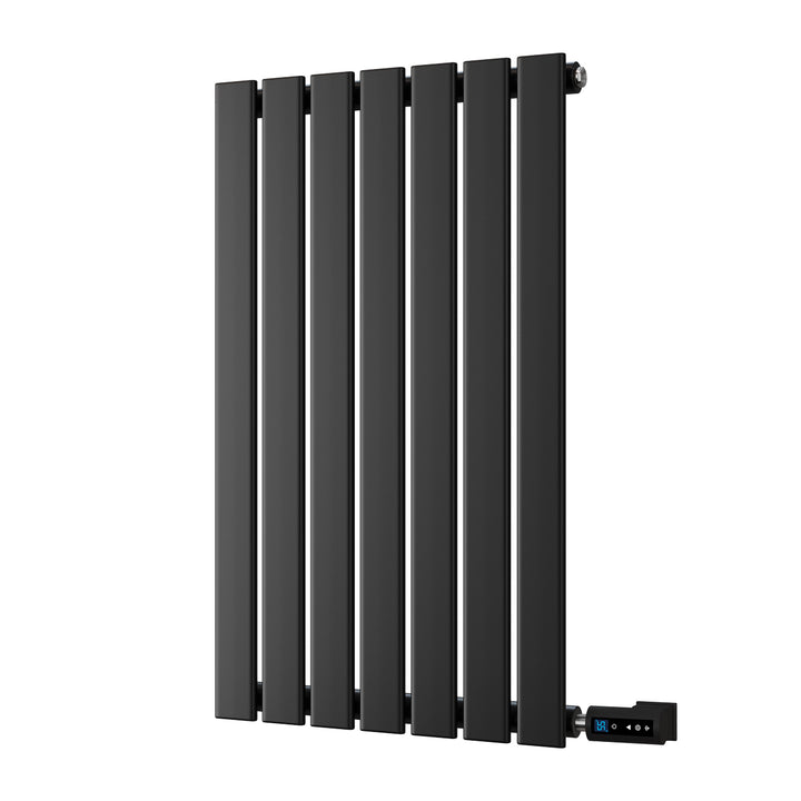 Typhoon - Black Horizontal Electric Radiator H800mm x W476mm Single Panel 400w Thermostatic WIFI