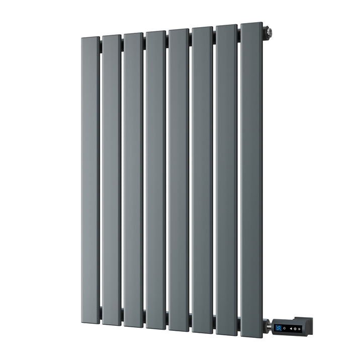 Typhoon - Anthracite Horizontal Electric Radiator H800mm x W544mm Single Panel 500w Thermostatic WIFI
