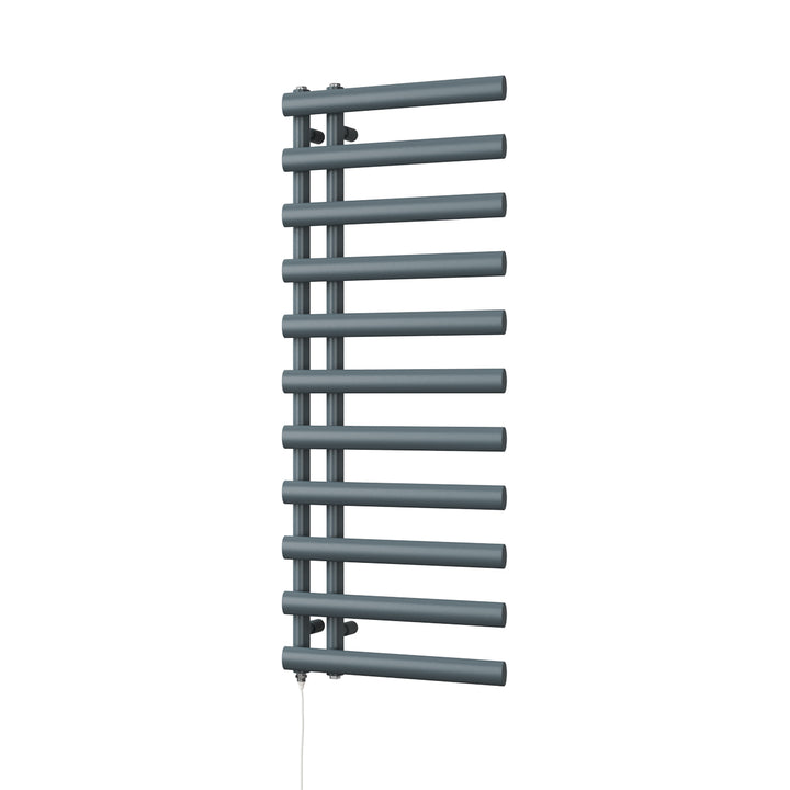 Elyan - Anthracite Electric Towel Rail H1238mm x W500mm 400w Standard