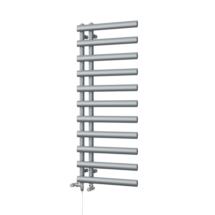 Elyan - Silver Dual Fuel Towel Rail H1238mm x W500mm Standard
