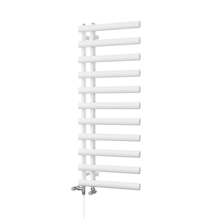 Elyan - White Dual Fuel Towel Rail H1238mm x W500mm Standard