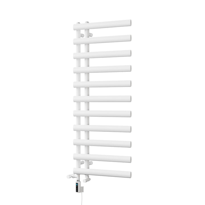 Elyan - White Dual Fuel Towel Rail H1238mm x W500mm Thermostatic WIFI