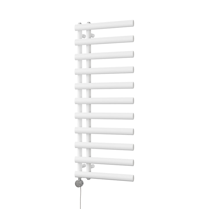 Elyan - White Electric Towel Rail H1238mm x W500mm 600w Thermostatic