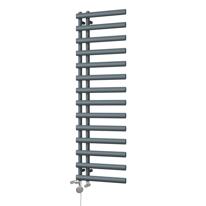 Elyan - Anthracite Dual Fuel Towel Rail H1592mm x W500mm Thermostatic