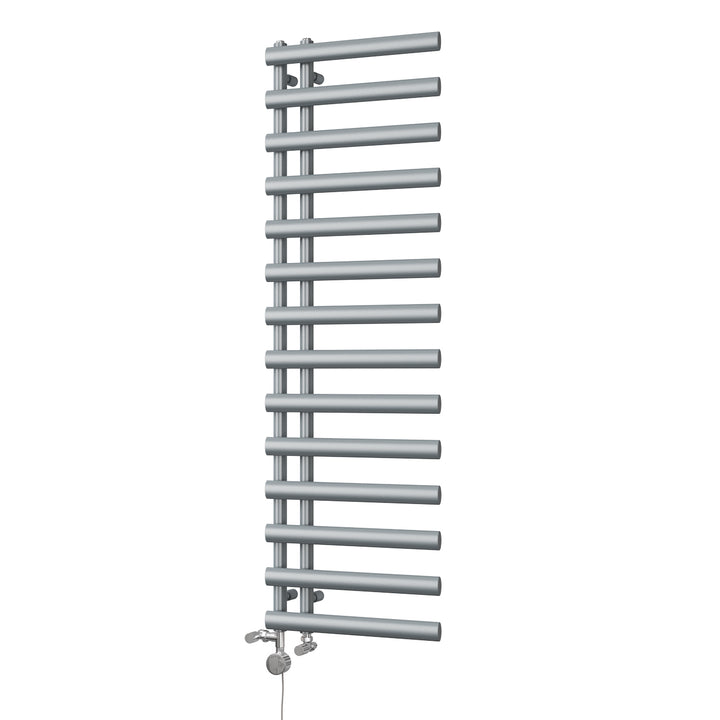 Elyan - Silver Dual Fuel Towel Rail H1592mm x W500mm Thermostatic
