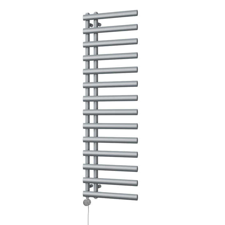 Elyan - Silver Electric Towel Rail H1592mm x W500mm 600w Thermostatic