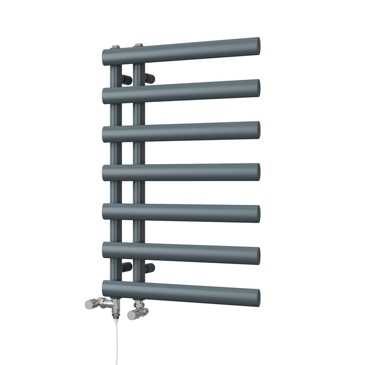 Elyan - Anthracite Dual Fuel Towel Rail H766mm x W500mm Standard