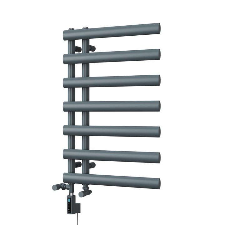 Elyan - Anthracite Dual Fuel Towel Rail H766mm x W500mm Thermostatic WIFI