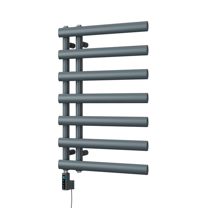 Elyan - Anthracite Electric Towel Rail H766mm x W500mm 300w Thermostatic WIFI