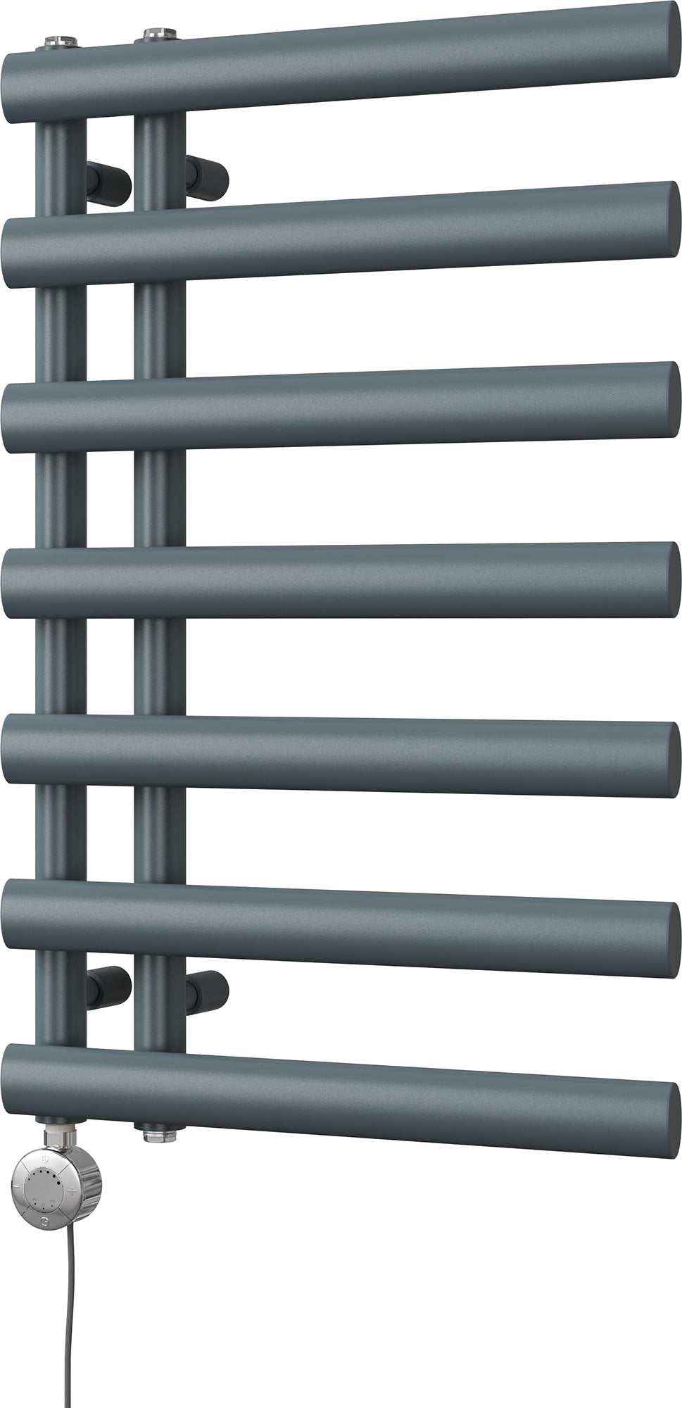 Elyan - Anthracite Electric Towel Rail H766mm x W500mm 300w Thermostatic
