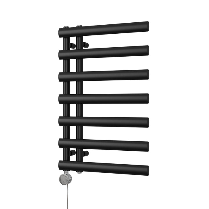 Elyan - Black Electric Towel Rail H766mm x W500mm 300w Thermostatic